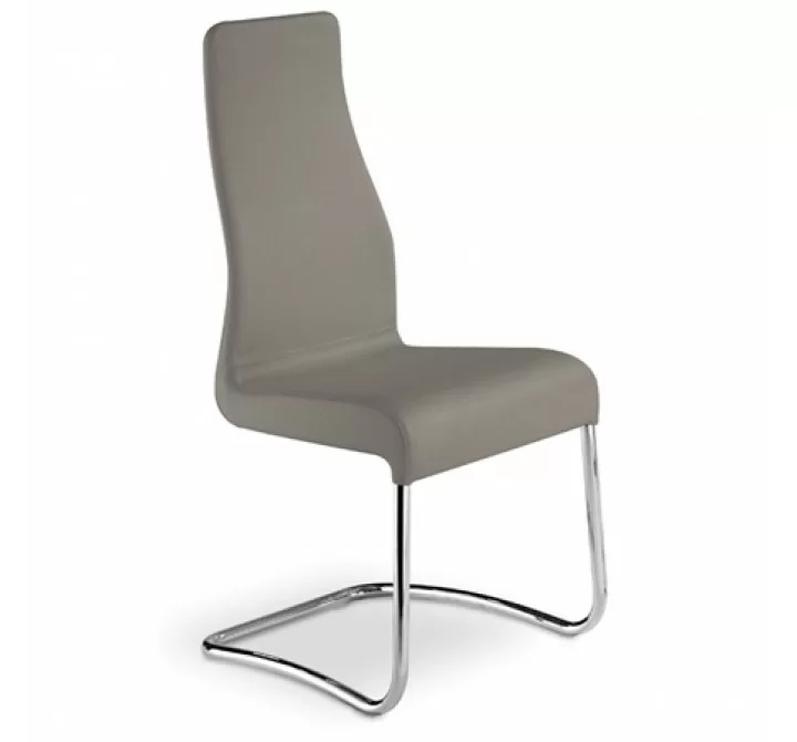FLORENCE Collection Italian Taupe Leather Dining Chair by Talenti Casa