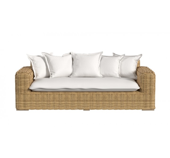 Sunset West Playa Loveseat in Soothe Pearl w/ Flange Welt Front