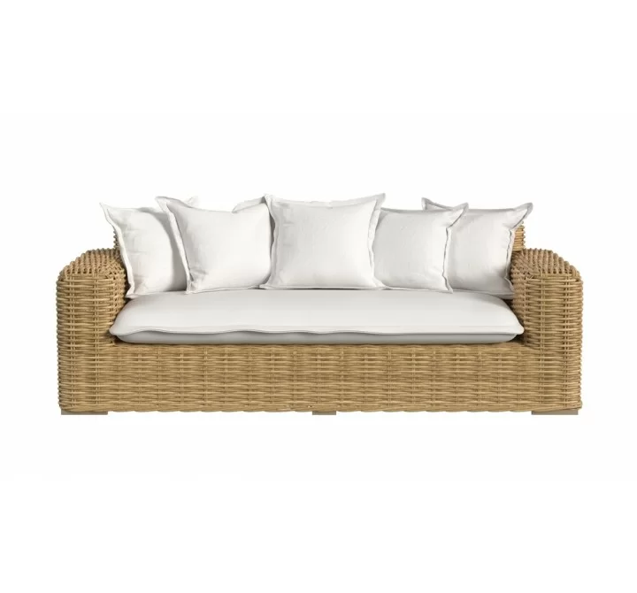 Sunset West Playa Loveseat in Soothe Pearl w/ Flange Welt Front