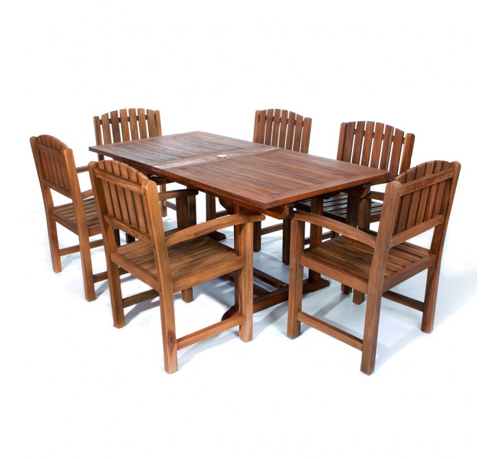 7-Piece Rectangle Dining Chair Set 