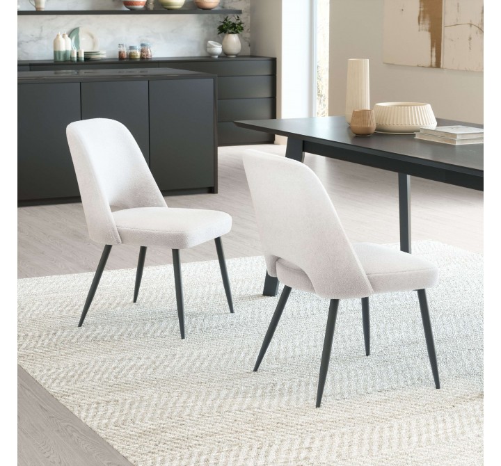Zuo Modern Teddy Dining Chair in Ivory - Lifestyle