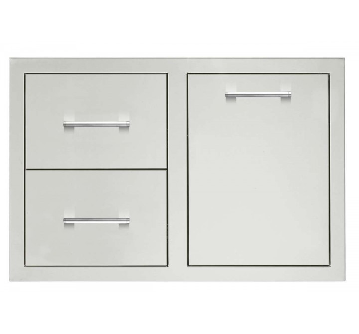 TrueFlame 33" 2-Drawer And Access Door Combo - Front