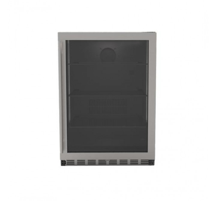 TrueFlame 5.1 Cu. Outdoor Rated Fridge With Glass Door - Door Closed