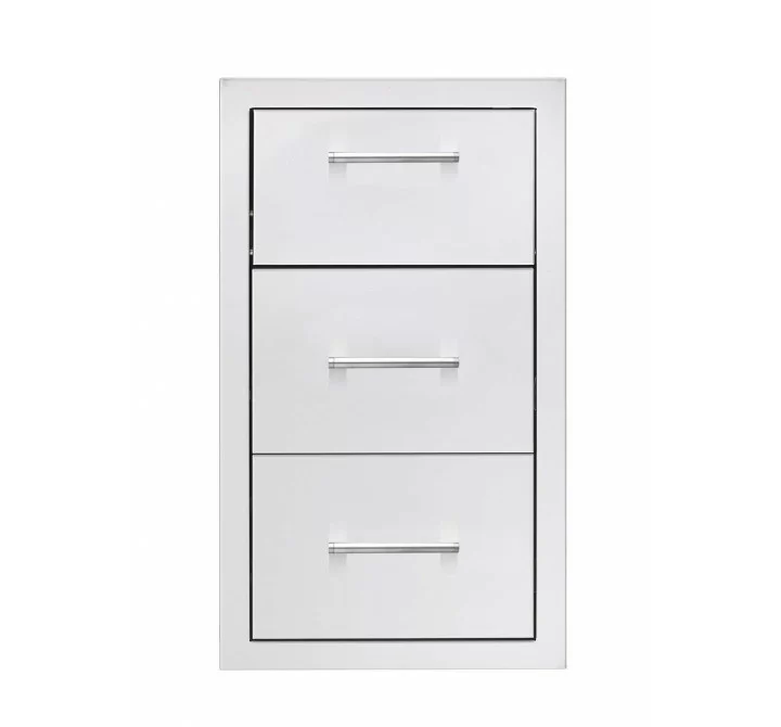 TrueFlame 17" Vertical 2-Drawer And Paper Towel Holder Combo Masonry - Front