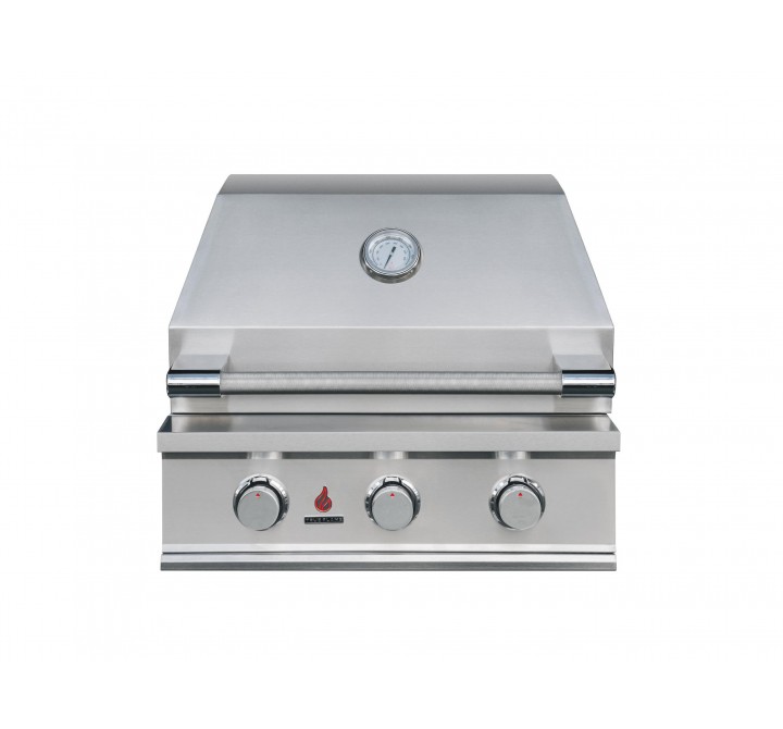 TrueFlame E Series 25" 3 Burner Gas Grill - Lid Closed