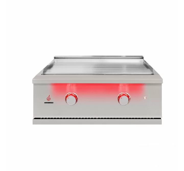 TrueFlame 30" Griddle Grill - Front and Opened