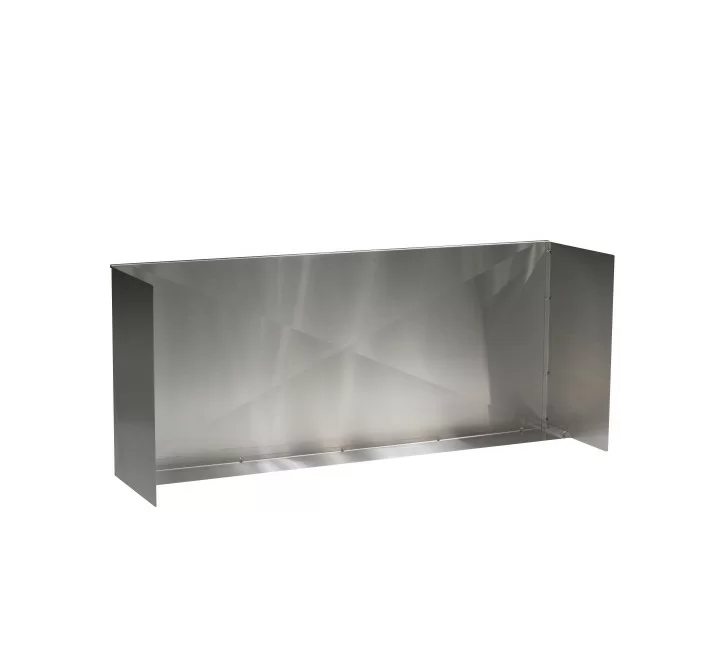 48" Stainless Steel Wind Guard (Fits 36-44" Grills) - Angled