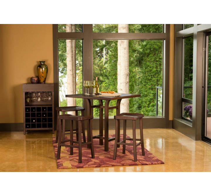 Greenington Tulip Bar Height Stool Black Walnut - Set of 2 - Lifestyle