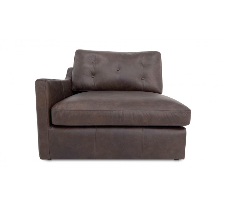 Thurlow Left Arm Facing Chair Espresso Brown Leather-1