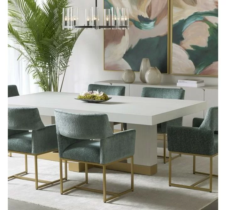 Sunpan Greco Dining Table in Gauntlet Grey 95.5'' - Lifestyle