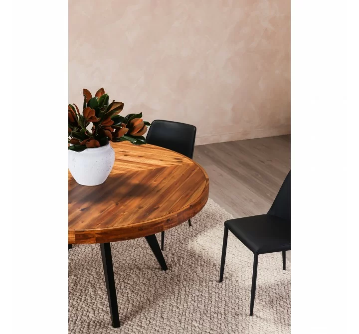 Moe's Home Collection Parq 60IN Round Dining Table in Amber - Lifestyle