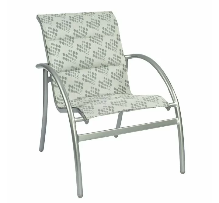 Woodard Tribeca Padded Dining Armchair - Angled