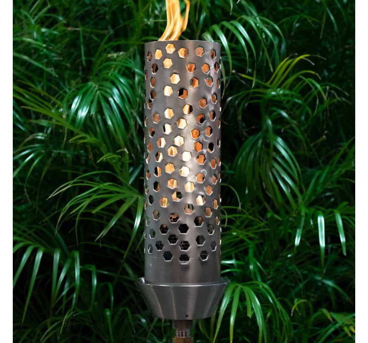 The Outdoor Plus Honeycomb Torch - Stainless Steel