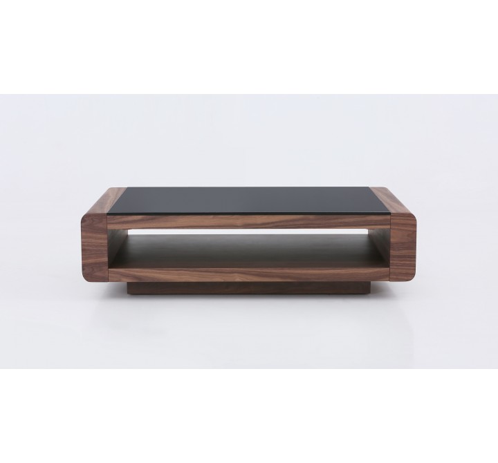 J&M Furniture Tudor Modern Coffee Table in Walnut