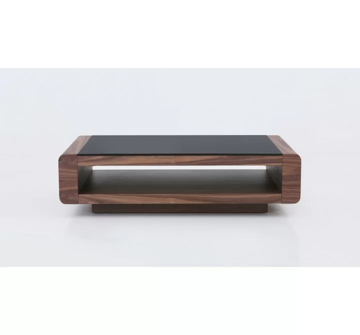 J&M Furniture Tudor Modern Coffee Table in Walnut