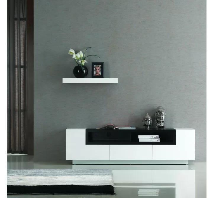 J&M Furniture W TV002 -White Gloss Dark Oak