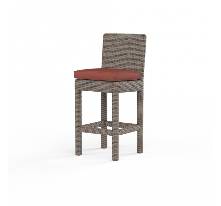 Coronado Counter Stool in Canvas Henna w/ Self Welt - Front Side Angle