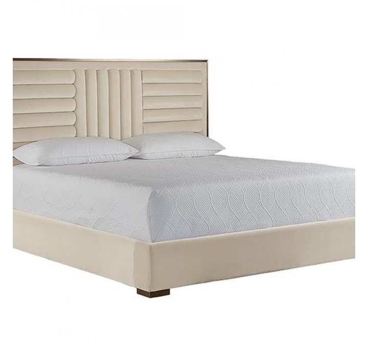Sunpan Imogen Bed Queen / King in Antonio Porcelain - Front Side Angle