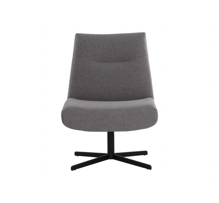 Sunpan Karson Swivel Lounge Chair in Charcoal Grey - Front Angle