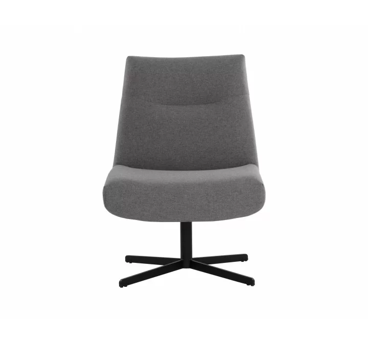 Sunpan Karson Swivel Lounge Chair in Charcoal Grey - Front Angle
