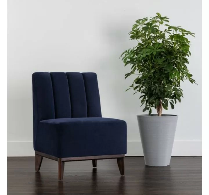 Sunpan Kosovo Modular Banquette - Single Seat in Abbington Navy - Lifestyle