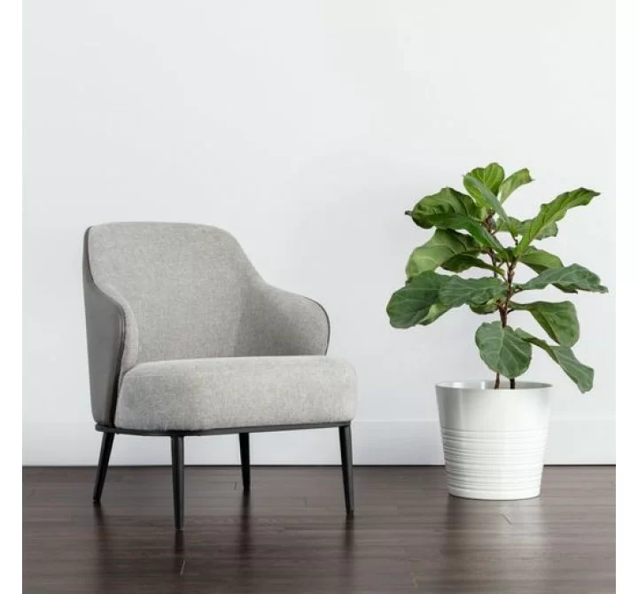 Sunpan Nairobi Lounge Chair Belfast Heather Grey / Bravo Ash - Lifestyle