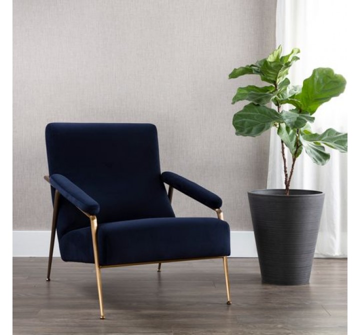 Sunpan Tutti Lounge Chair Abbington Navy - Lifestyle