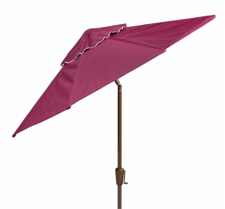 Woodard 7.5' Aluminum 8-Rib Market Umbrella - Angled