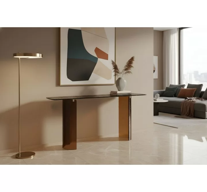 Rivelle Console in Bronze- Lifestyle