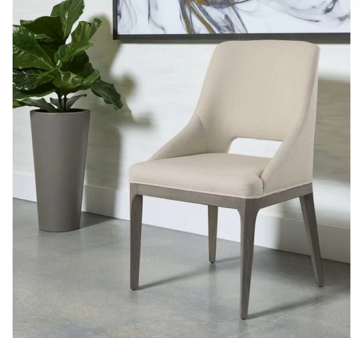 Sunpan Estrada Dining Chair in Light Grey Oak - Mainz Cream - Lifestyle