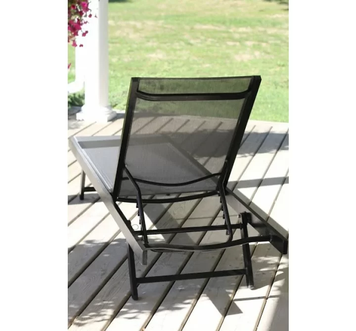 Urban Sun Lounger - Black Chrome - Detail