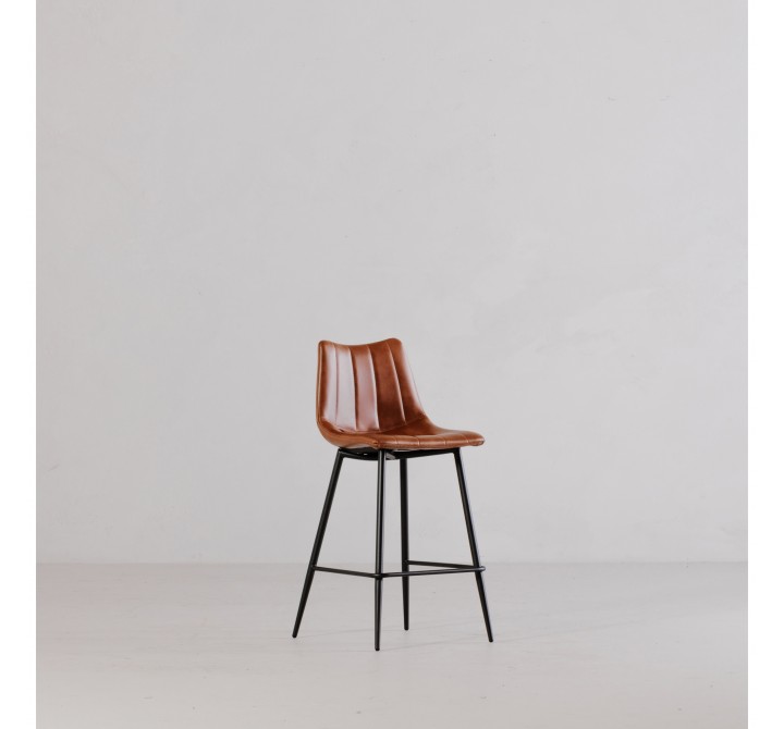 Moe's Home Collection Alibi Barstool in Brown - Set of Two - Lifestyle