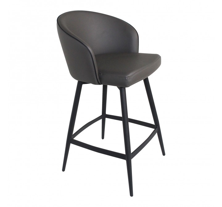 Moe's Home Collection Webber Swivel Counter Stool - Charcoal- Front Side Angle