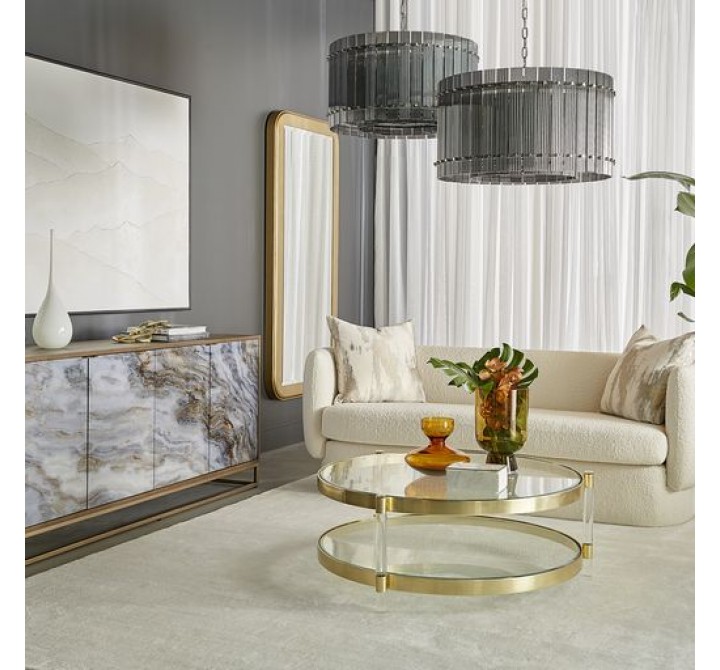 Sunpan Valence Sofa - Maya White - Lifestyle