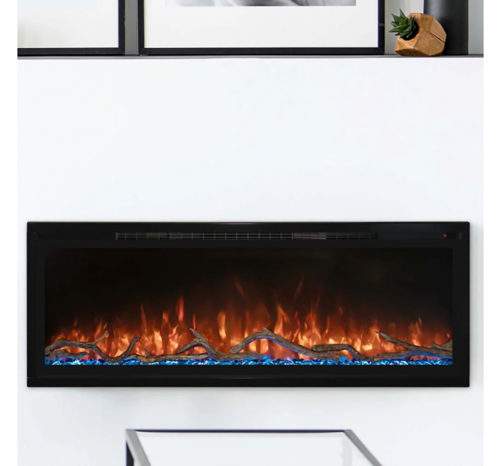 Modern Flames Spectrum Slimline 50" / 60'' / 74'' / 100'' Ultra-Slim Build-In Electric Fireplace - SPS-50B / 60B / 74B / 100B - Lifestyle