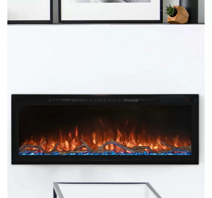 Modern Flames Spectrum Slimline 50" / 60'' / 74'' / 100'' Ultra-Slim Build-In Electric Fireplace - SPS-50B / 60B / 74B / 100B - Lifestyle