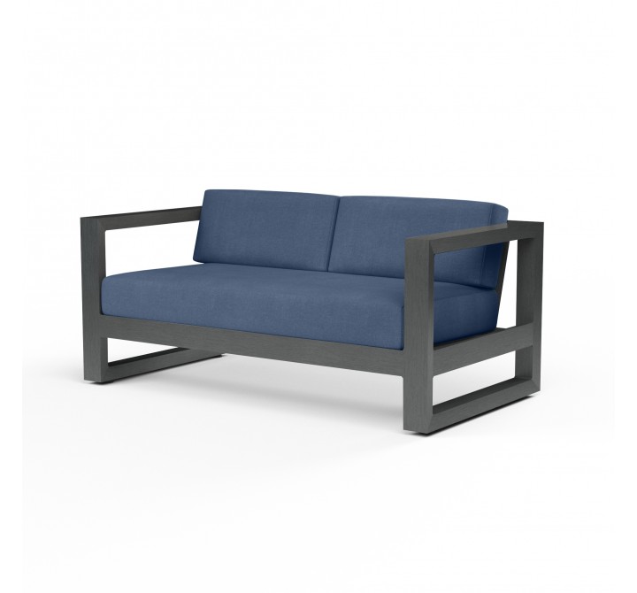 Redondo Loveseat in Spectrum Indigo, No Welt - Front Side Angle
