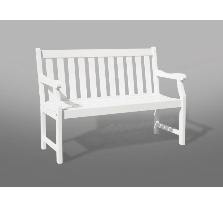 Bradley Eco-friendly 4-foot Outdoor White Wood Garden Bench