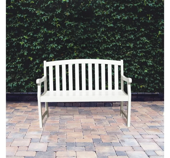 Bradley Eco-friendly 4-foot Outdoor White Wood Garden Bench