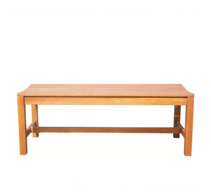 Malibu Eco-friendly 4-foot Backless Outdoor Hardwood Garden Bench - Front