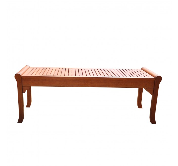 Malibu Eco-friendly 4-foot Backless Outdoor Hardwood Garden Bench