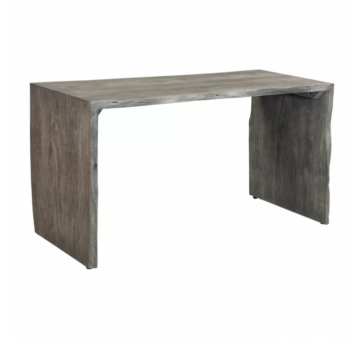 Moe's Home Collection Tyrell Desk, Grey - Front Side Angle