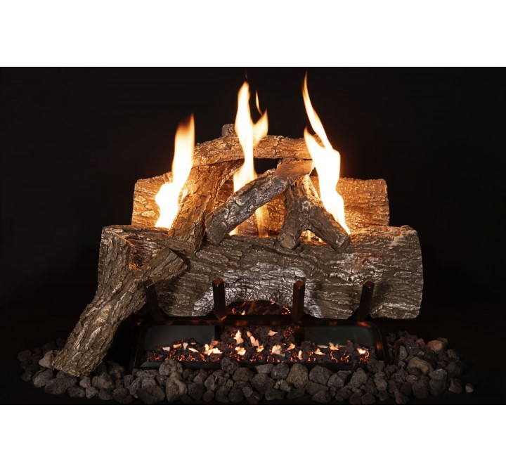 18" Vent Free Aged Red Oak 7 Pc Set- Logs Only