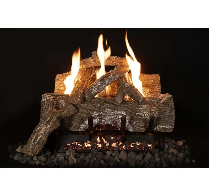18" Vent Free Aged Red Oak 7 Pc Set- Logs Only