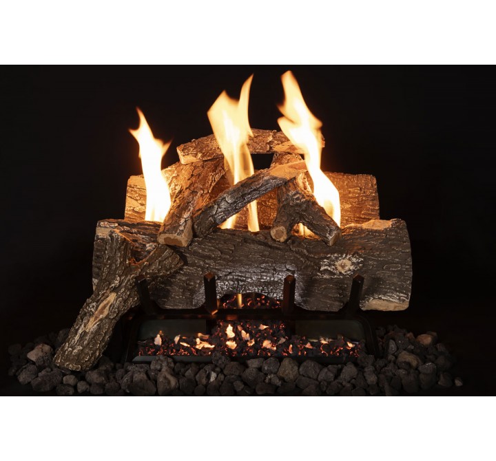18" Vent Free Weathered Oak 7 Pc Set- Logs Only