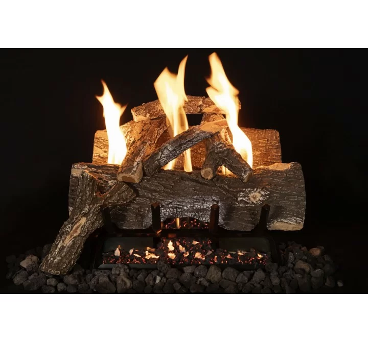 18" Vent Free Weathered Oak 7 Pc Set- Logs Only