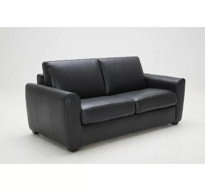 J&M Furniture Ventura Sofa Bed in Black Leather Side