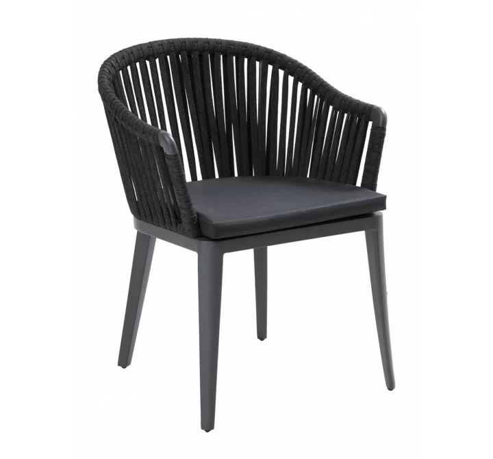 Vero Beach Armchair  - Front - Black Cushion