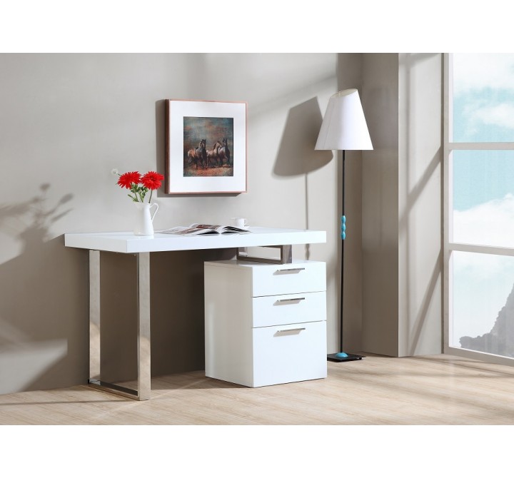 J&M Furniture Vienna Desk In White
