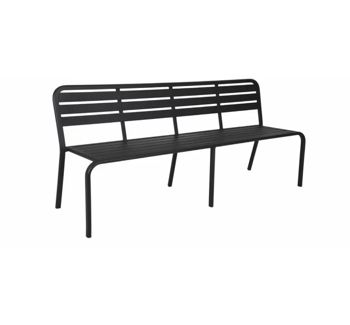 Vista 3 Seat Bench Powdered Coated Aluminum - Black